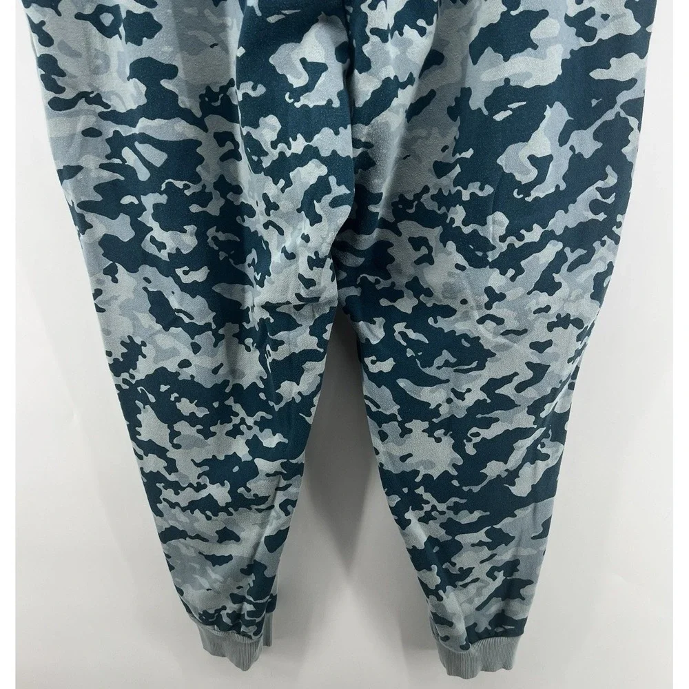Under Armour Mens 3XL Joggers Sweatpants Camoflauge Blues 42/29 Midweight